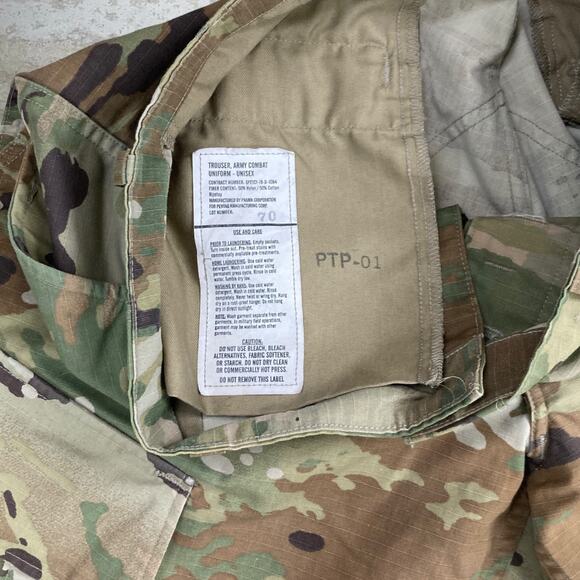 Vintage Military Multi Terrain Camo Tactical Pants Baggy Wide Medium Regular 90s - Picture 5 of 5